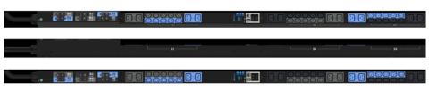 Enlogic Metered PDU ES1.5, Input 400V 3ph, 32A / Output 230V, 32A (6) 1-pole, 16A hydraulic-magnetic magnetic circuit breakers, outlet 30*C13/12*C19, 5 yw