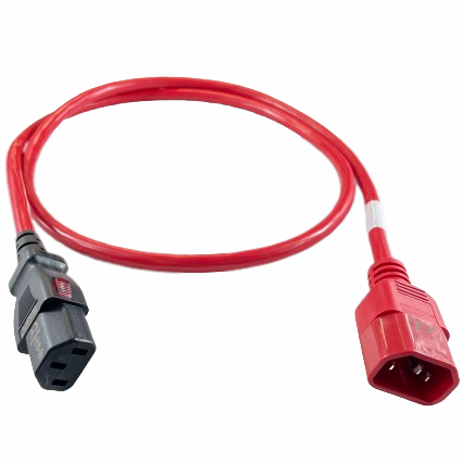 Enlogic 0.60m C13/C14 Wlock Locking Cord RED, 150 pcs. pack
