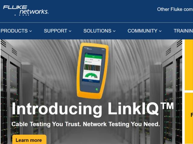LinkIQ cable tester på Flukes website